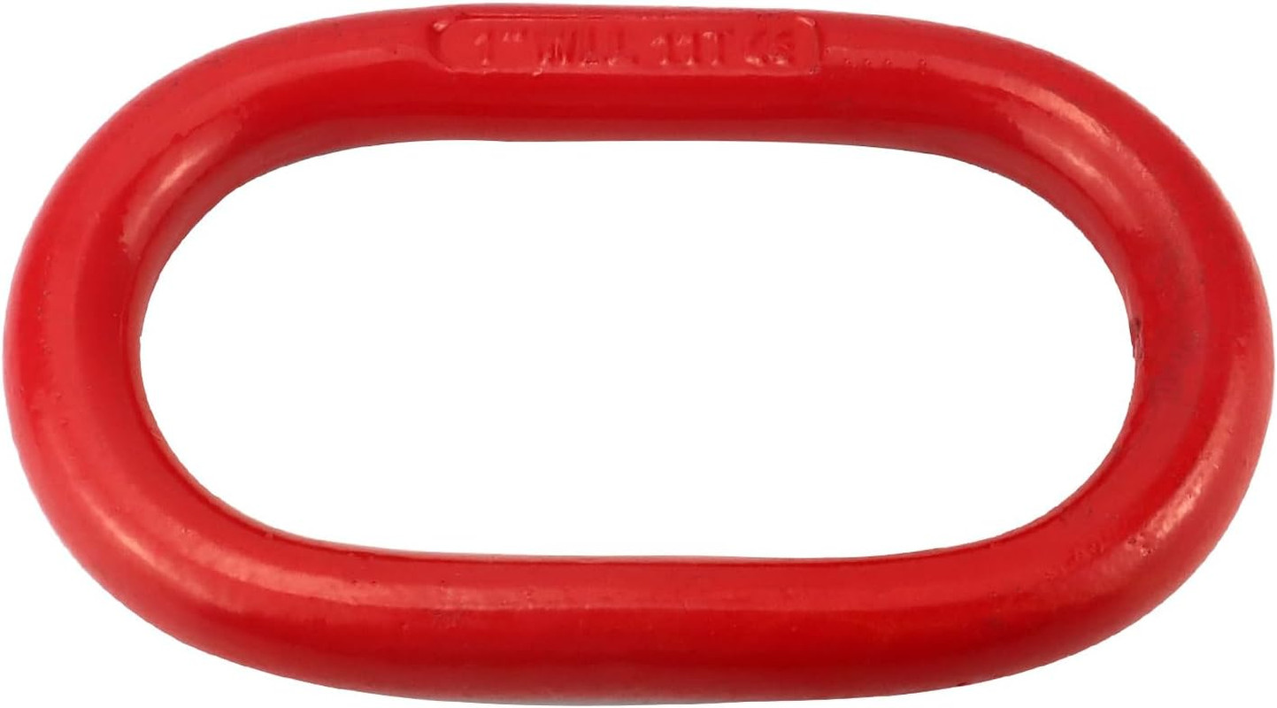 1in G80 Oblong Master Link 24250 lb Steel Chain Lifting Ring Rigging Hoist HD