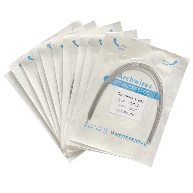 Dental Ortho Arch Wire NiTi Stainless Steel Ovoid/Natural Round Rectangular Wire