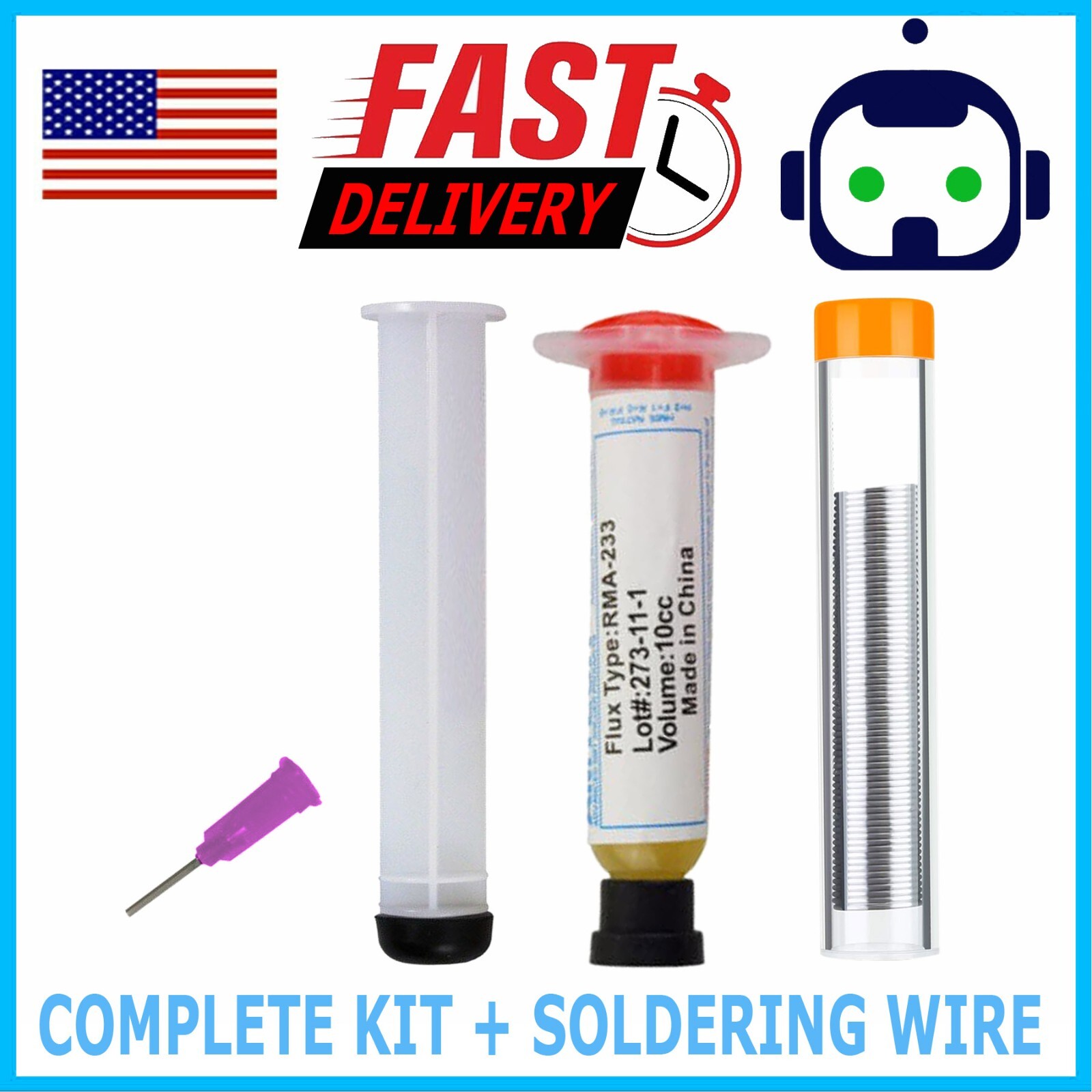 Solder Wire Soldering Paste Flux Grease RMA-223 10cc Syringe Tube PCB BGA SMD