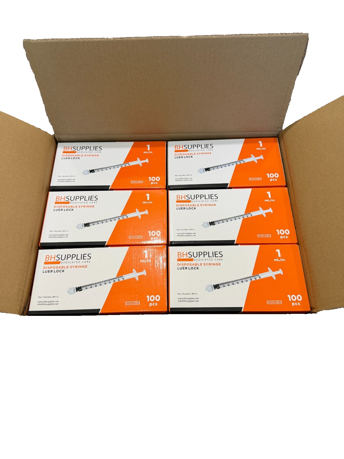 1ml Luer Lock Disposable Syringe , 1 Box (12 Case ), 1 case (100 pcs)