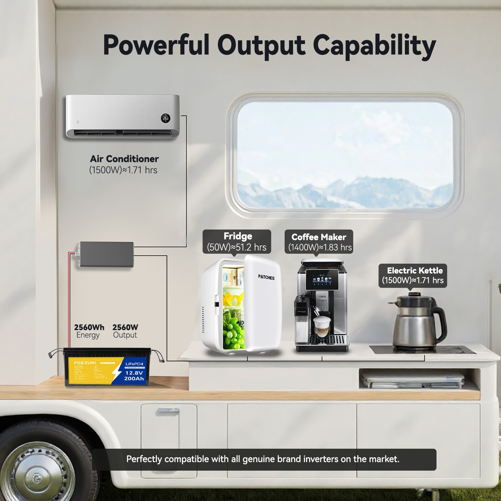 12v 200ah lifepo4 lithium solar battery deep cycle BMS For Off-grid RV Marine