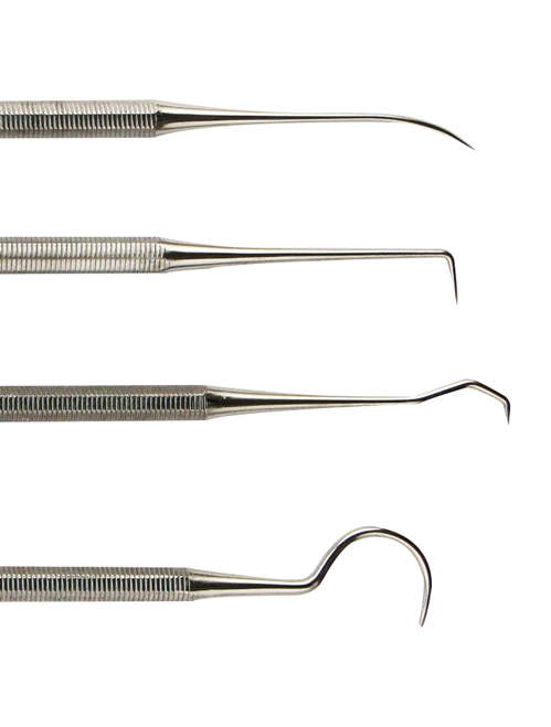4pc Stainless Steel Dental Picks Probe Wax Carver Carving Instrument Tool Set