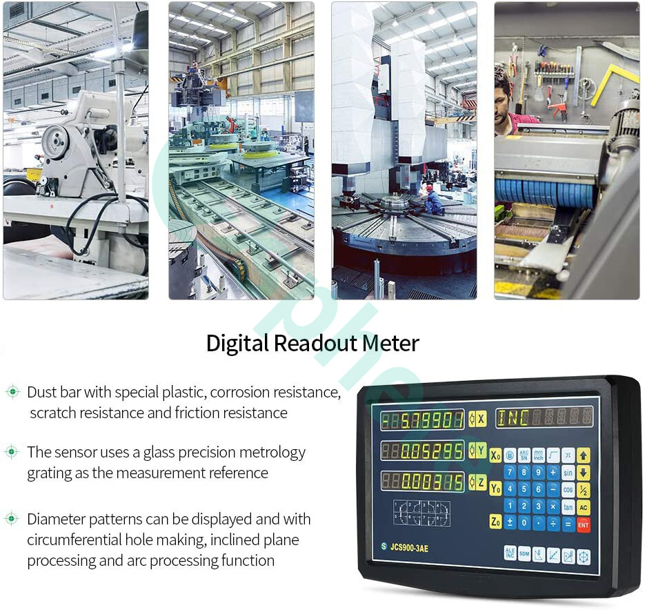 2 Axis DRO Digital Readout Linear Scale For Milling Lathe Machine High Precision