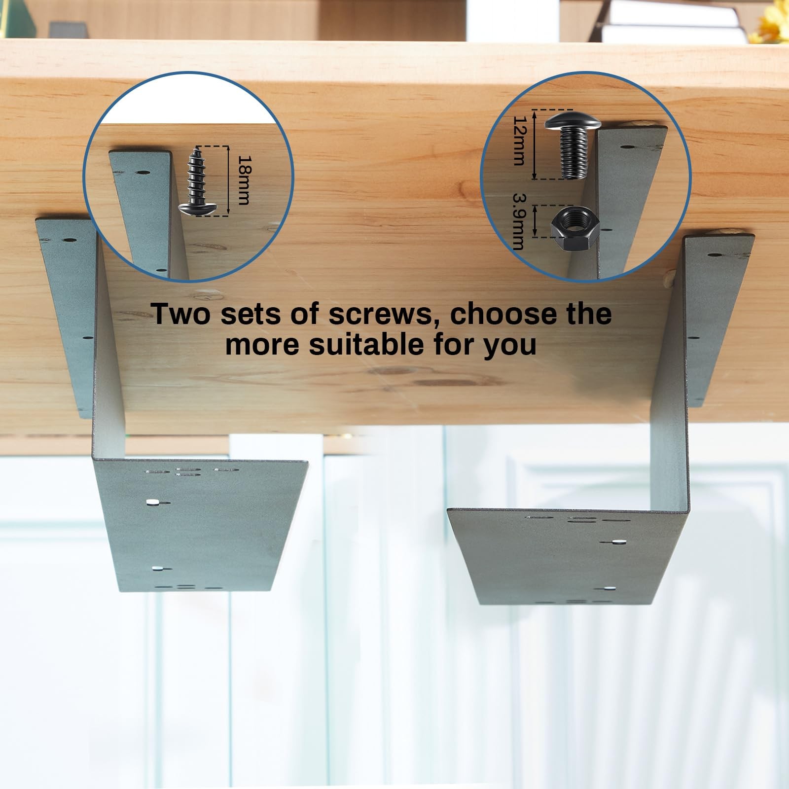 2 PCS 16.14″x3.94″x3.35″ Cash Drawer Under Counter Mount Bracket Heavy Steel