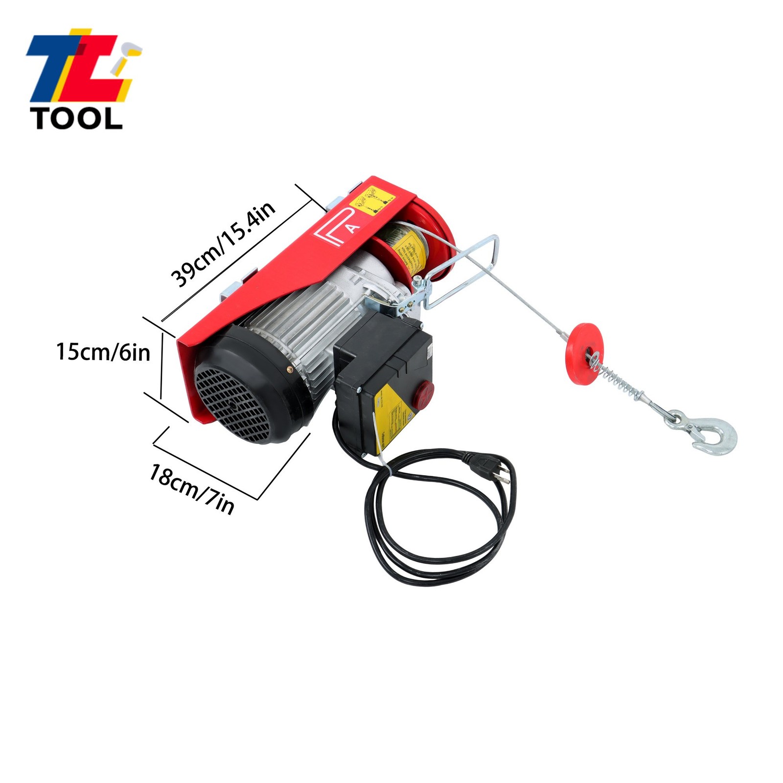 880lbs Wireless Remote Control Electric Hoist 110V 980W 40ft/20ft Lifting Height