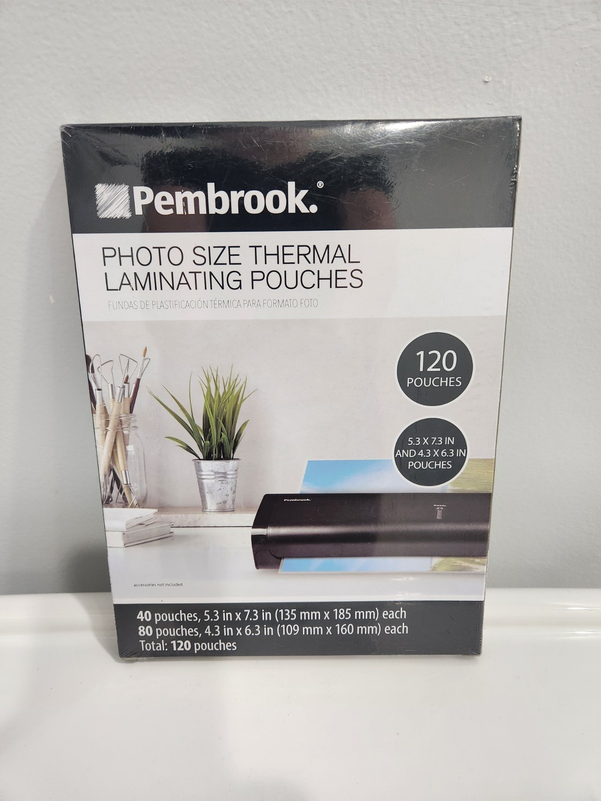 Pembrook Photo Size Thermal Laminating 120 Pouches for 5×7 and 4×6 NEW SEALED