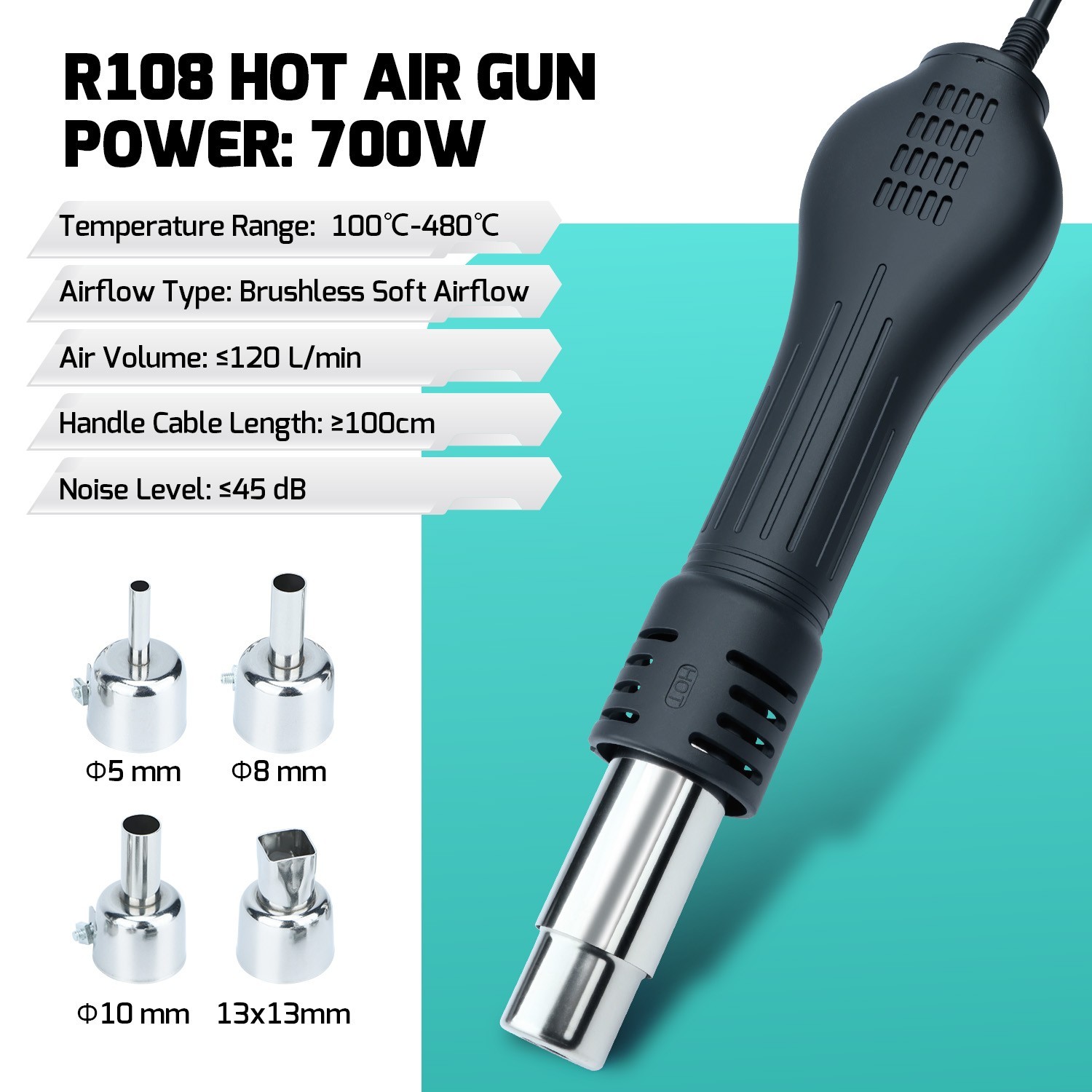 YIHUA 8786D-I Digital Hot Air Rework Station with Soldering Station Complete Kit