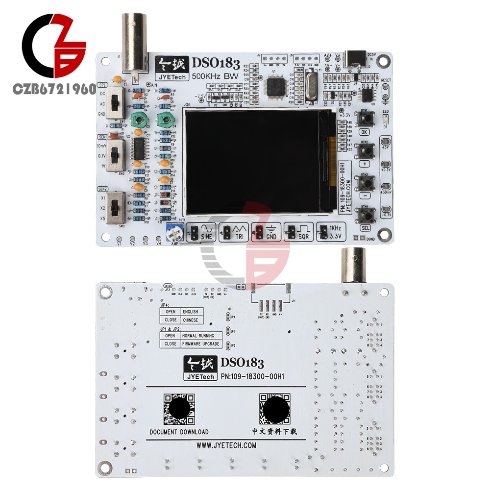 DIY Electronic Kit DSO183 Digital Oscilloscope Teaching Practical Kit 0-500KHz