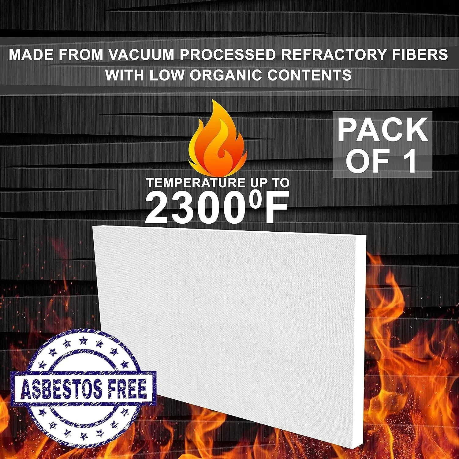 Ceramic Fiber board – 24″ X 12″ X 1″ – Thermal Insulation Board 2300F
