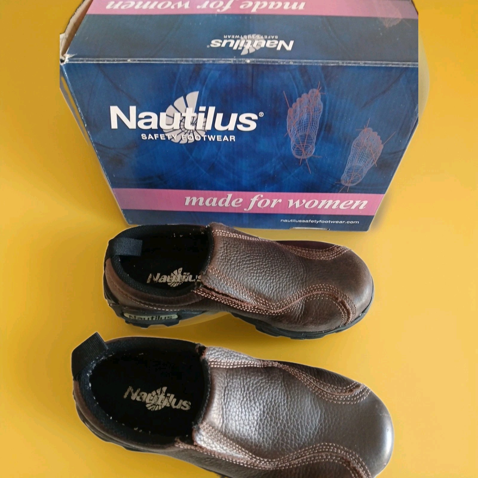 Nautilus Safety Footwear Slip-On ESD N1621 Women’s Steel Toe Work Shoes sz