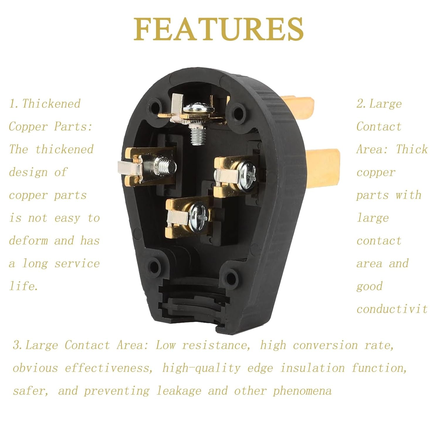Nema 14-30P Plug 125/250 Volt Plug with 3 Pole 4 Wire Heavy Duty Spec Industrial