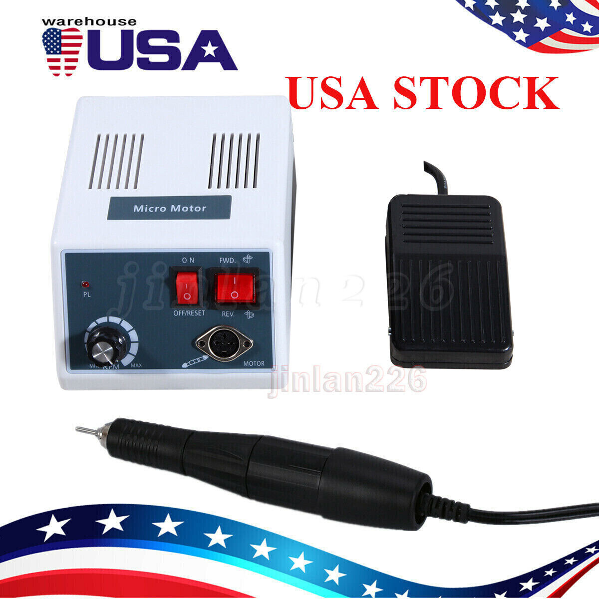Dental Lab Electric Micromotor Polisher Unit with Micro Motor Handpiece 35K RPM