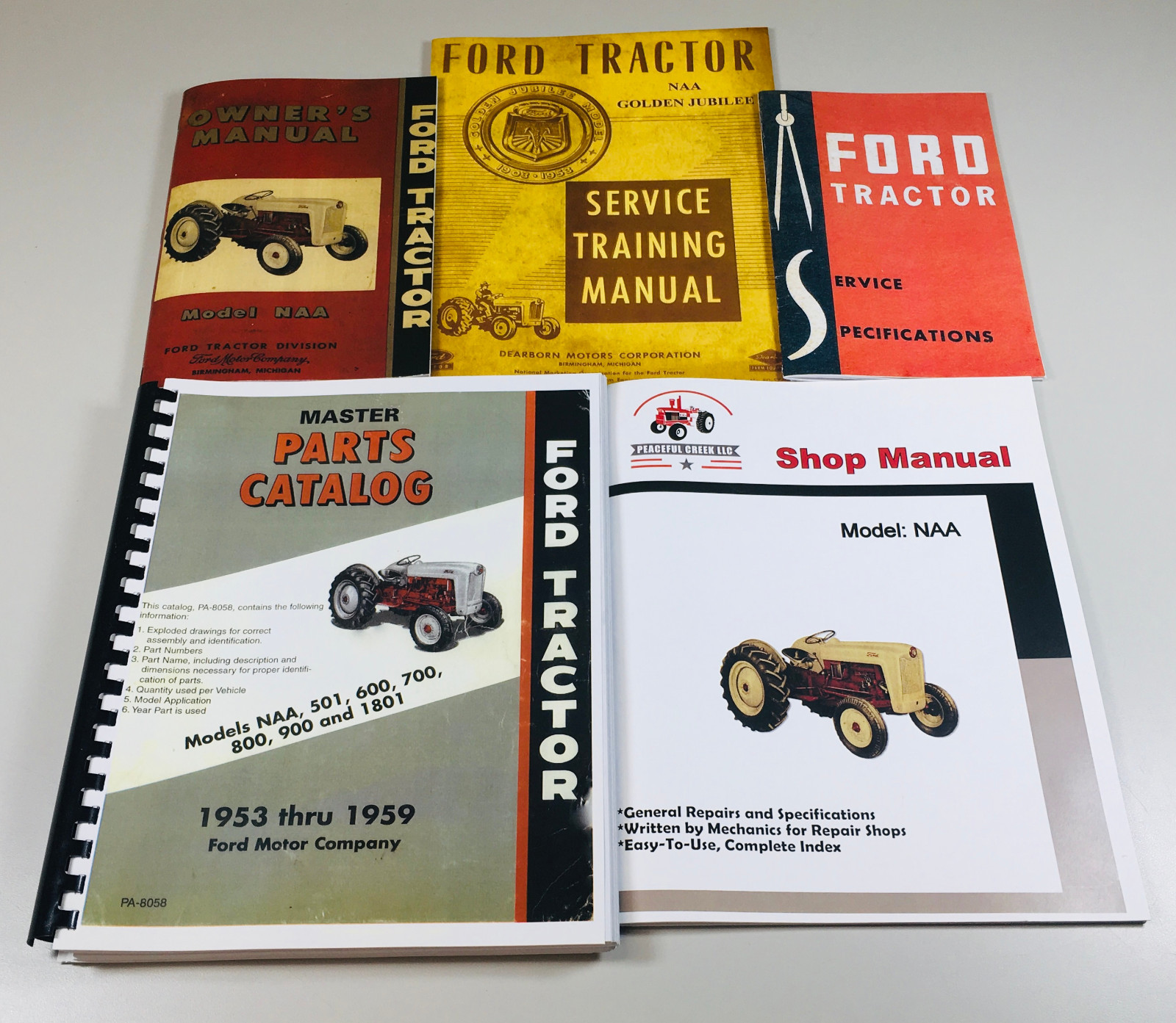 Ford NAA 1953-1959 Tractor Service Parts Operators Manual Shop Repair Set Owner