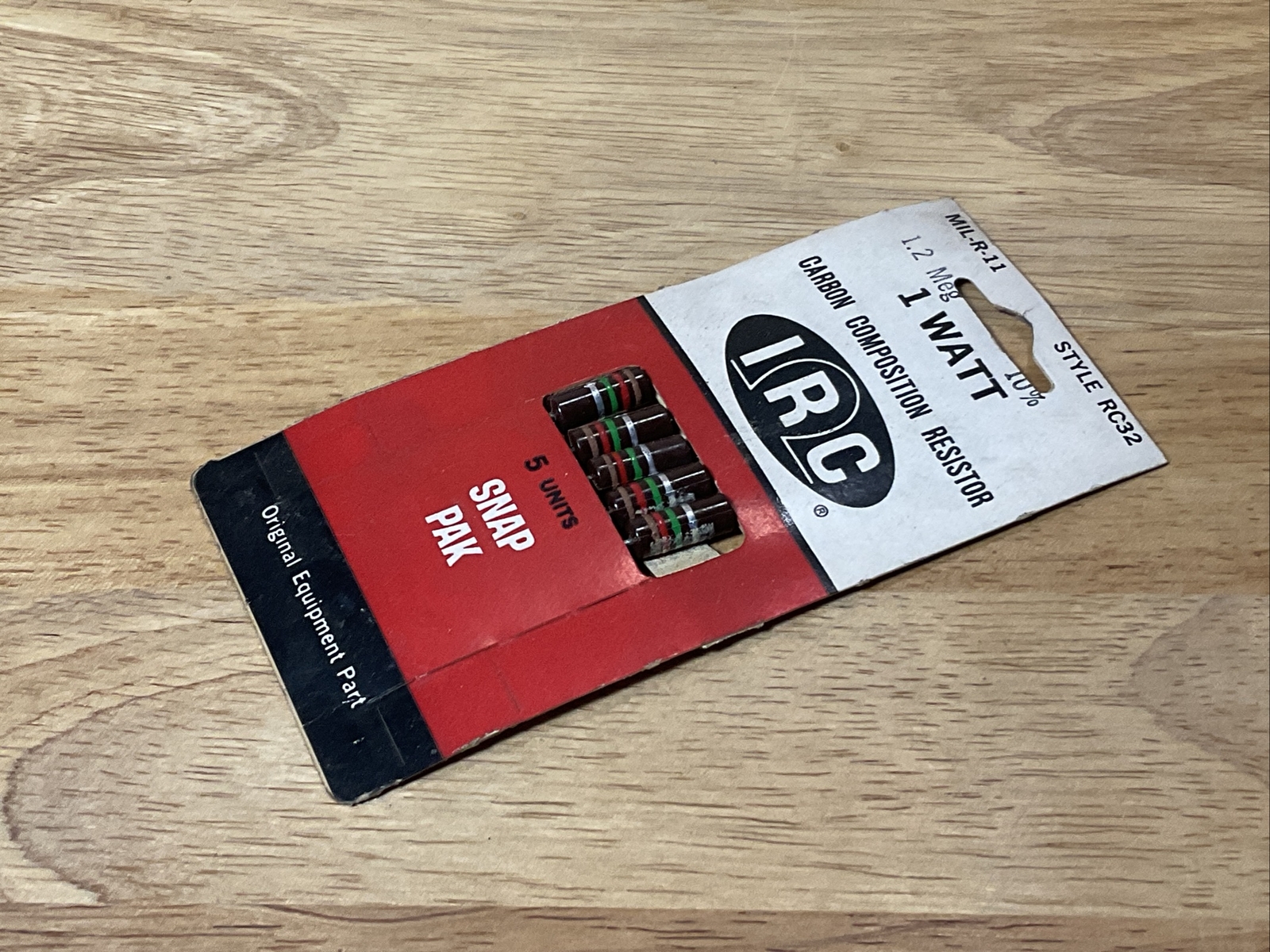 Vintage NOS IRC 1.2 Meg Ohm Resistor 1W Watt 10% Carbon Comp Mil-R-11 Style RC32