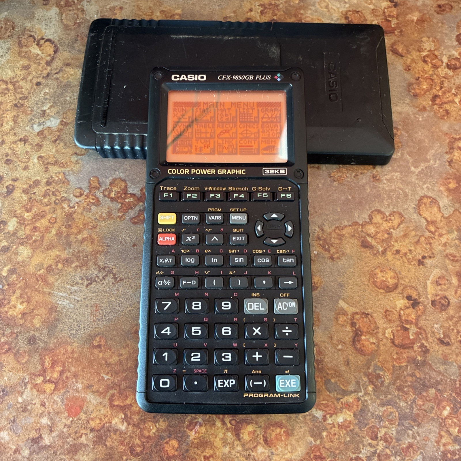 Casio CFX-9850G 32KB Calculator W/Slide Case – Tested & Works