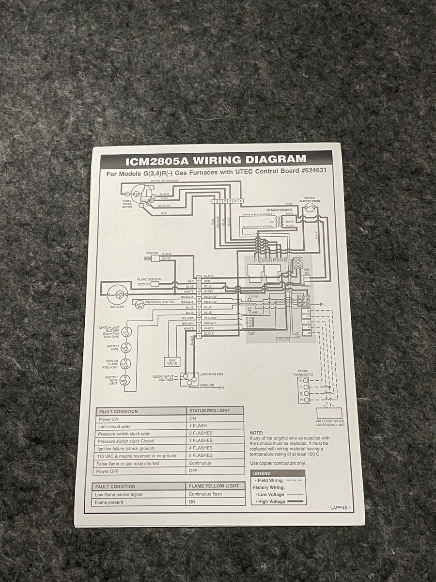 ICM CONTROLS Furnace Control Board ICM2805A