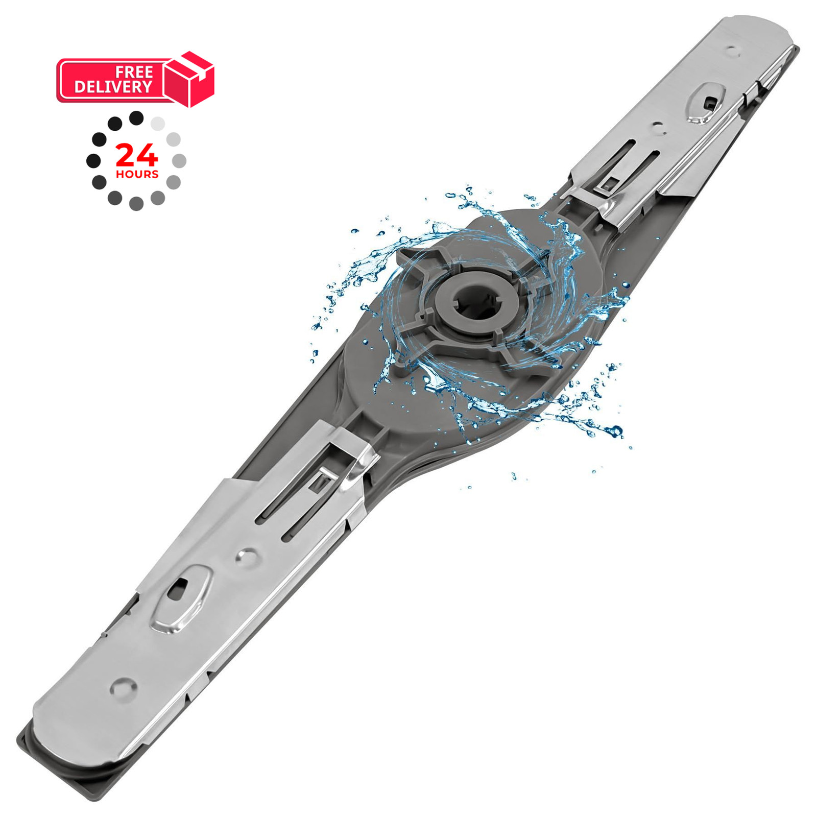 IWIWE W10837249 Upgraded Lower Spray Arm Replacement for Silver;Gray