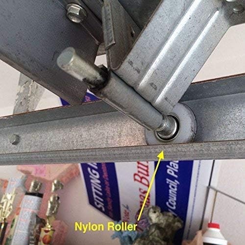 Durable & Quite 6200ZZ Ball Bearing Nylon Garage Door Castors with 11 Balls, 10.2 cm…