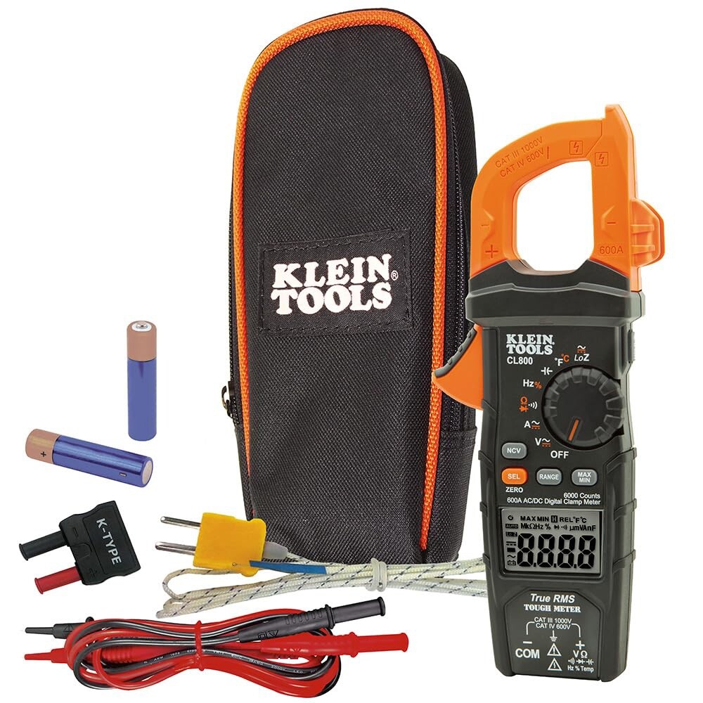 Klein Tools CL800 AC/DC True RMS Auto-Ranging Digital Clamp Meter Lot of 2