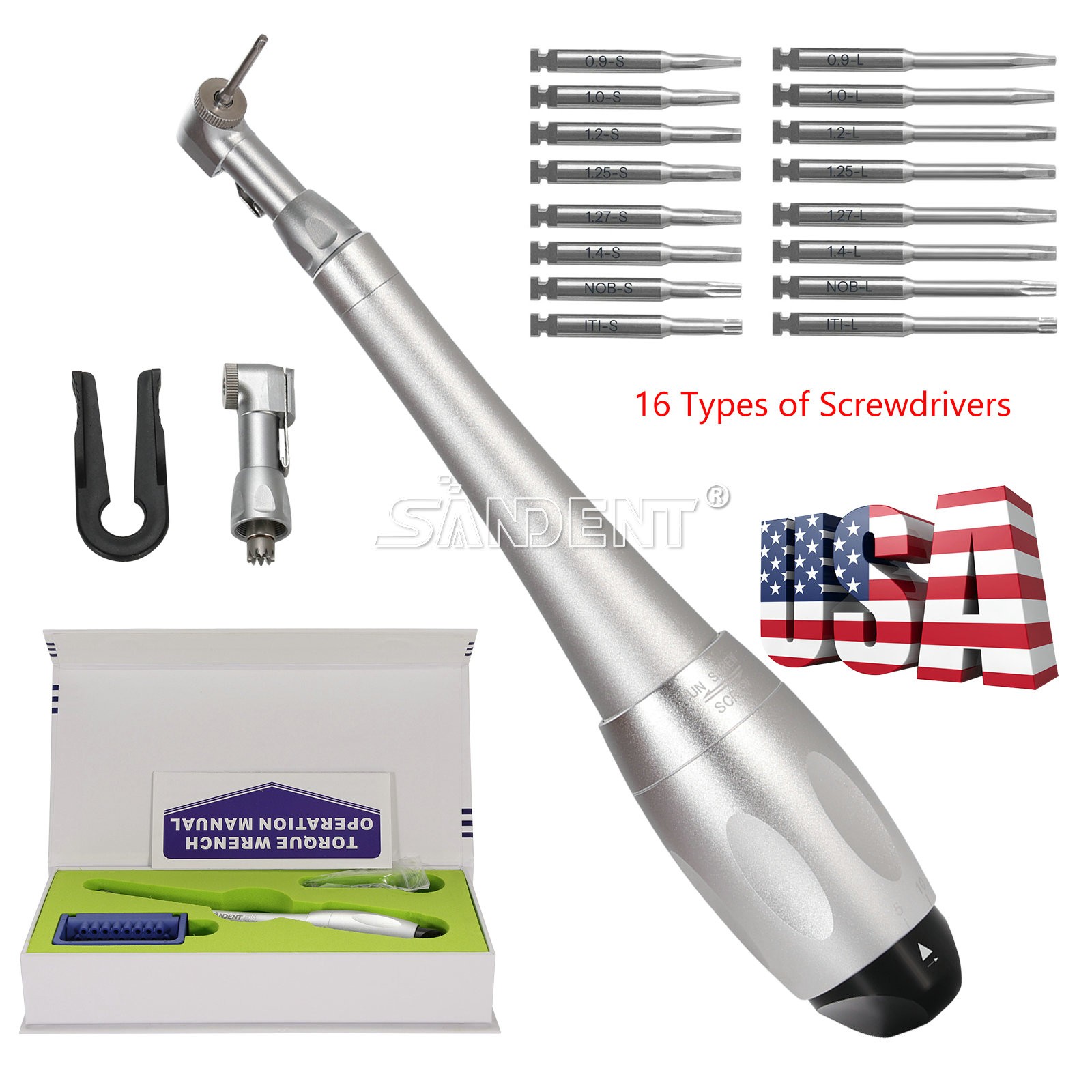 NSK Style Dental LED E-generator High Speed Handpiece 6*Bulb Fiber Optic 4 Holes
