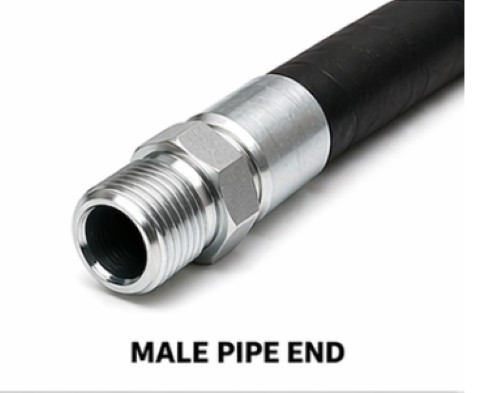 3/8″ 2 wire 100R16 Hydraulic Hose Assembly with NPT Male 3/8″ fittings 4785 PSI