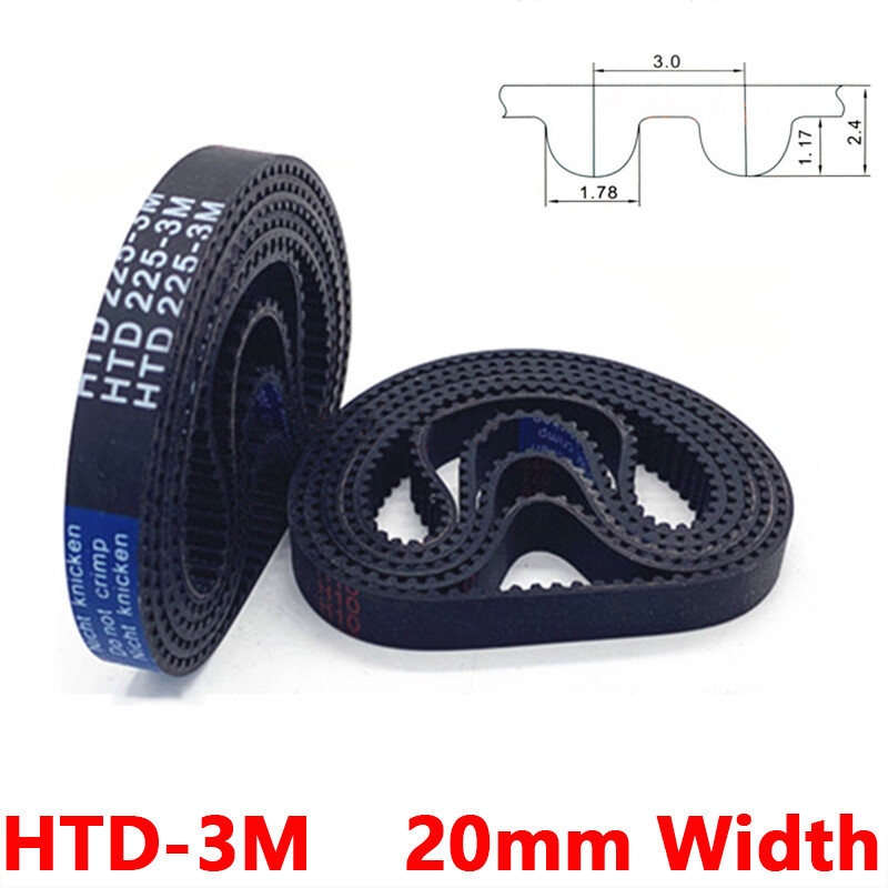 HTD-3M 3mm Pitch 20mm Width Closed Loop Synchronous HTD Timing Belt 3M Pulley