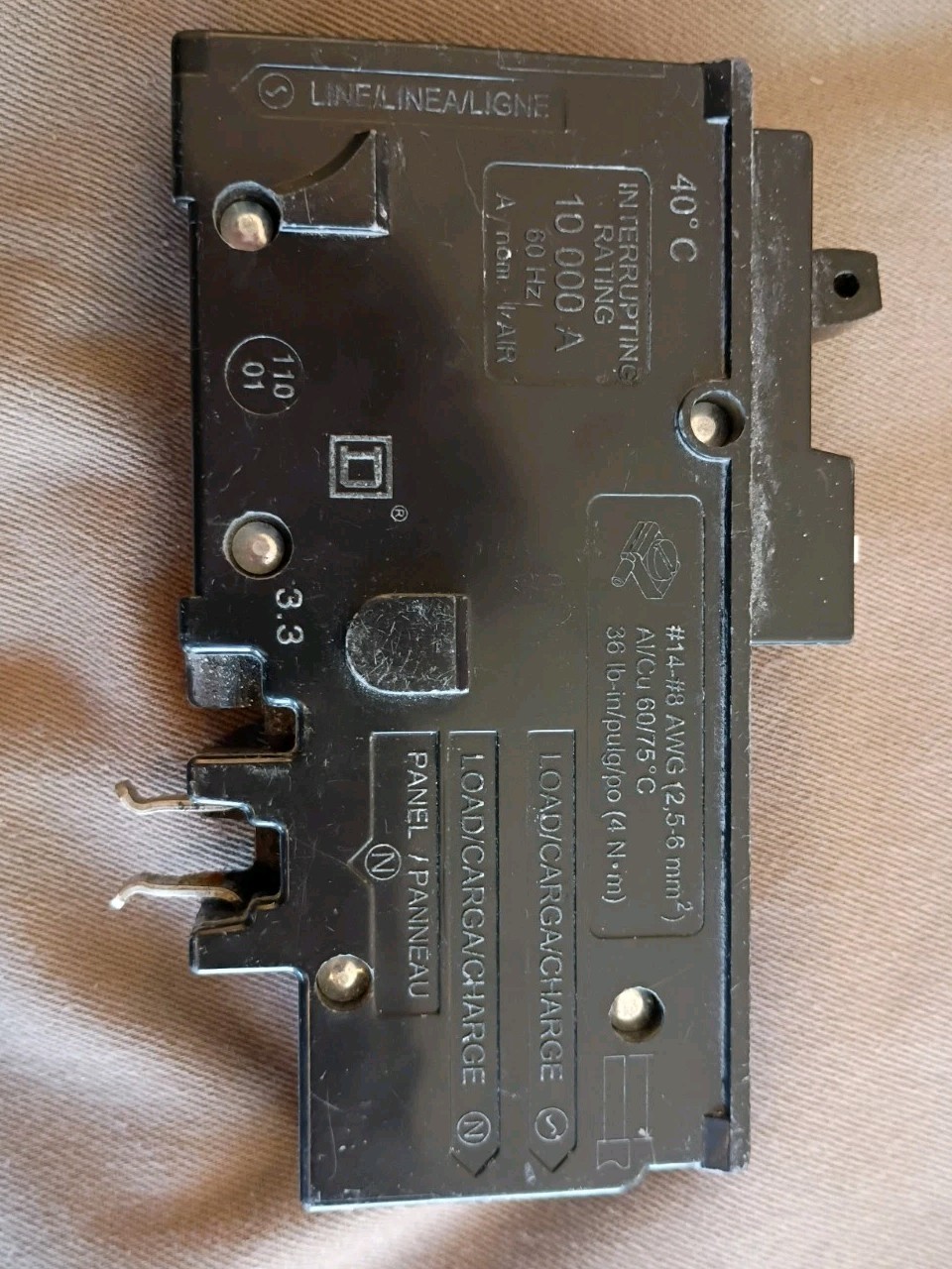Square D HOM120PCAFI Circuit Breaker 20A 120V 1-Pole AFCI