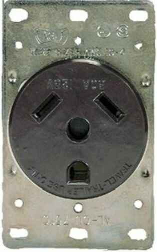 30A 2P 3W 125V Heavy Duty RV Travel Trailer Receptacle 1263 TT-30R EAGLE 1263E