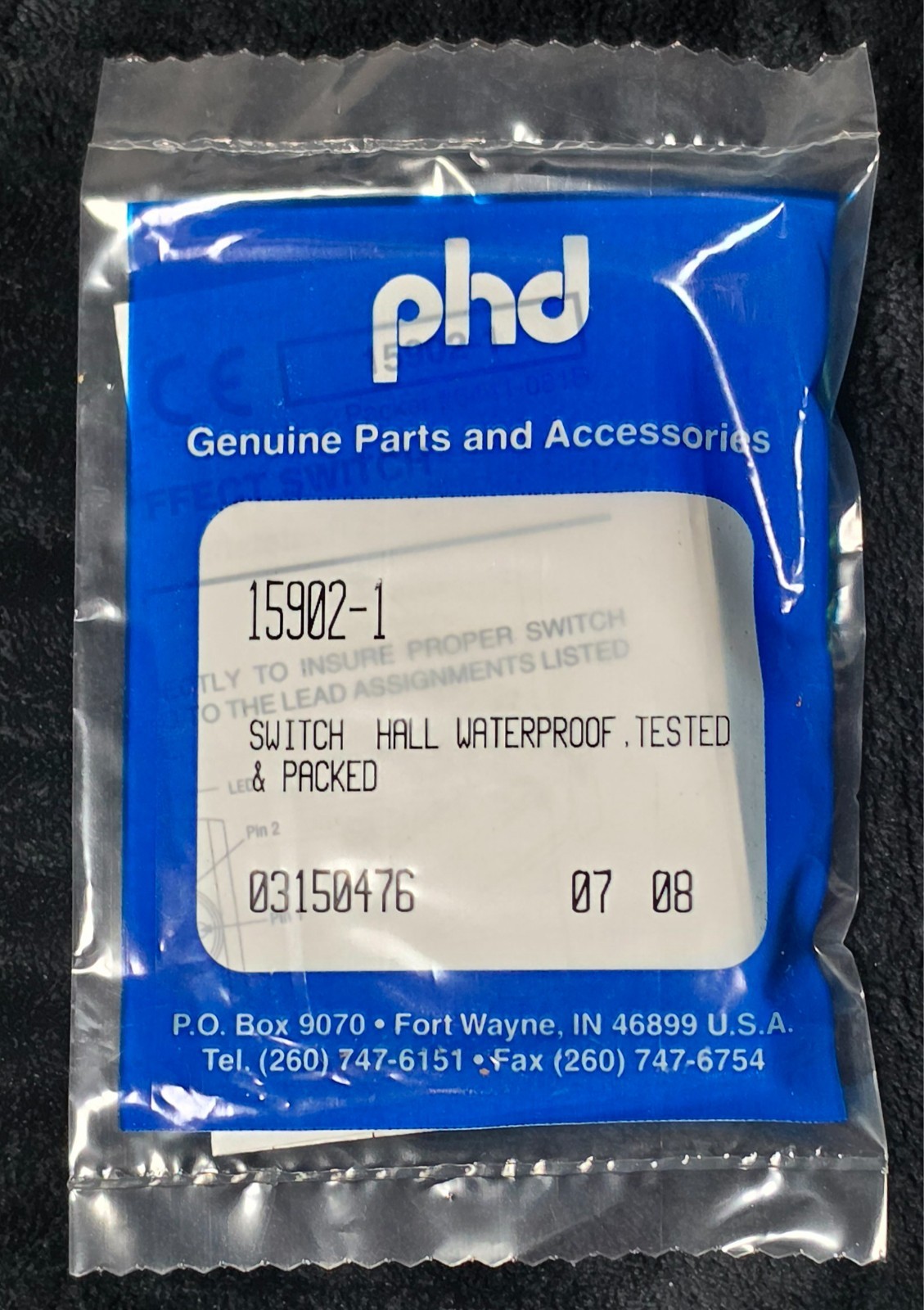 PHD 15902-1 Waterproof Magnetic Hall-Effect Proximity Switch