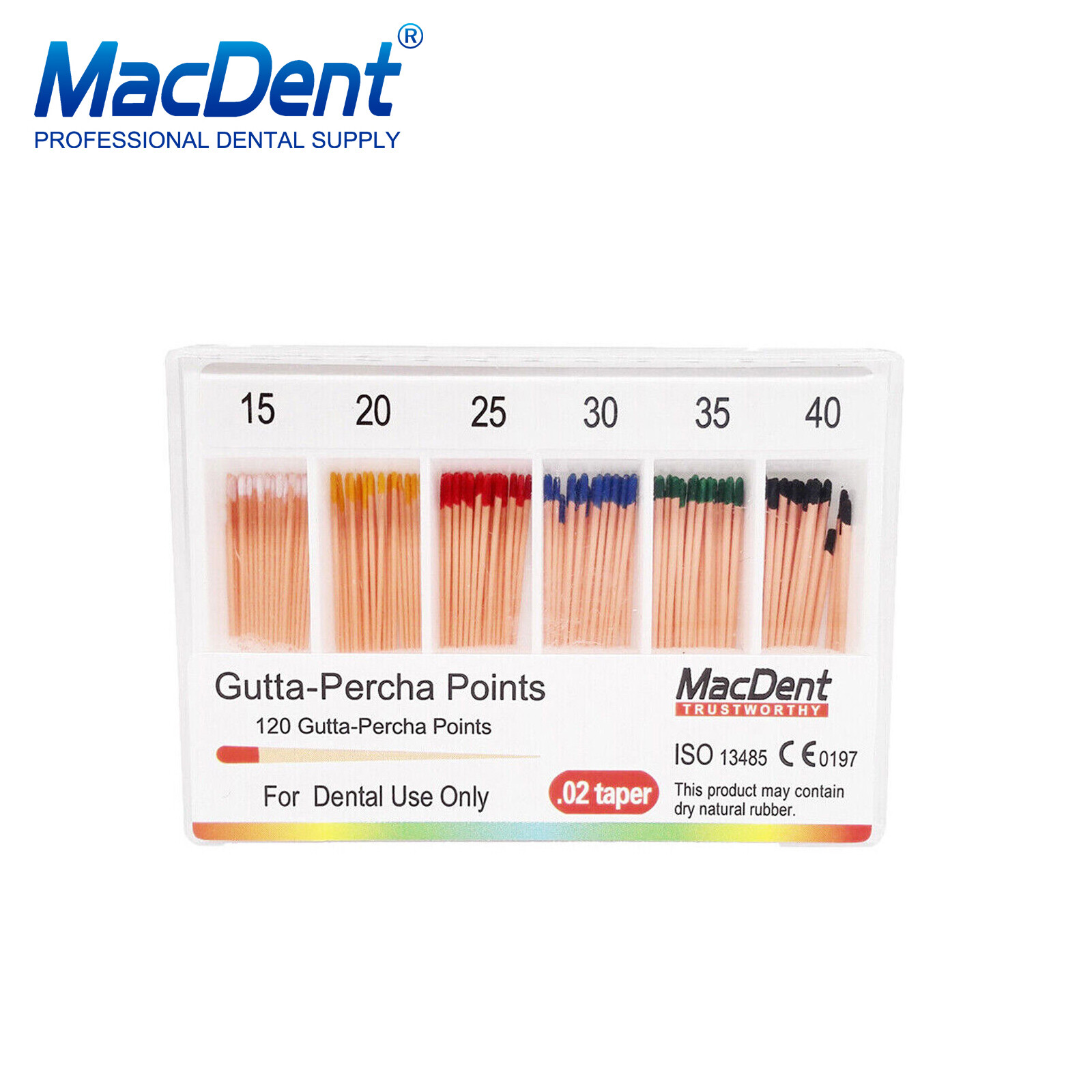 MacDent Dental Gutta Percha Points Endodontic Root Canal Taper 0.02/0.04/0.06