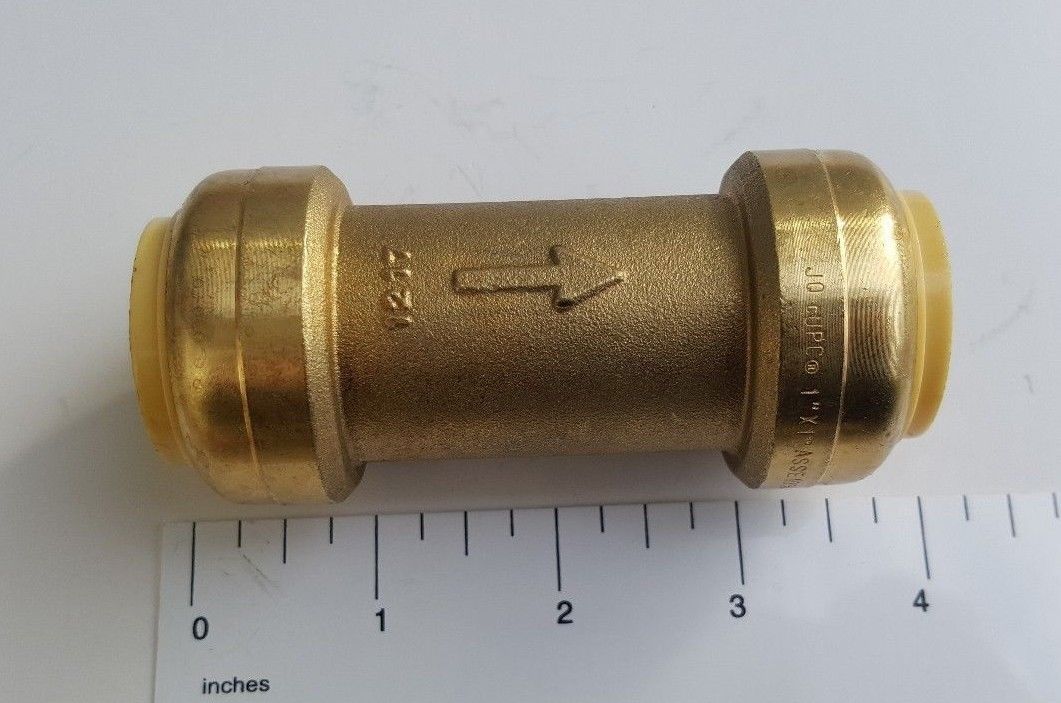 10 PIECES 1″ PUSH FIT X 1″ PUSH FIT CHECK VALVE LEAD FREE BRASS NSF