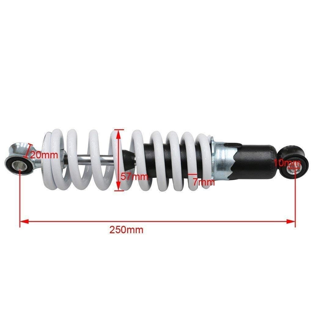 2x 250mm 9.8″ Rear Shock 400lb Dirt Bike ATV Go Kart Buggy Quad Drift Trike