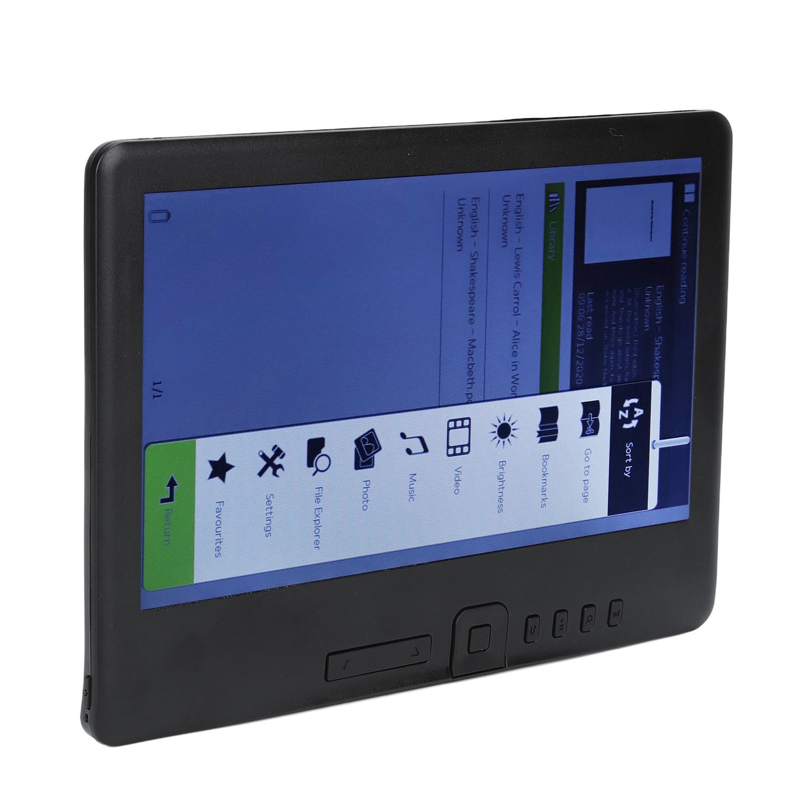 E Reader 7in Color TFT LCD 16:9 Screen HD 800×480 380MHz Black Protective C KGEO