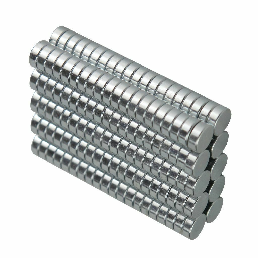 100Pack 8mm x 3mm Strong Rare Earth Neodymium Magnet Disc Small N52 5/16″ x 1/8″