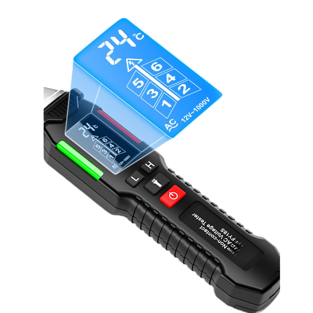 Non Contact AC Voltage Tester FY18S Large LCD Screen for Live Neutral Check