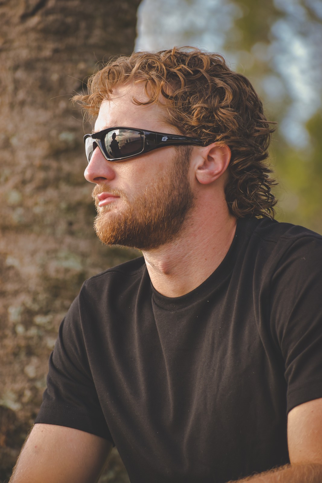 Birdz Eyewear Oriole Motorcycle Sunglasses Black Frame w/ Clear-Smoke Lenses