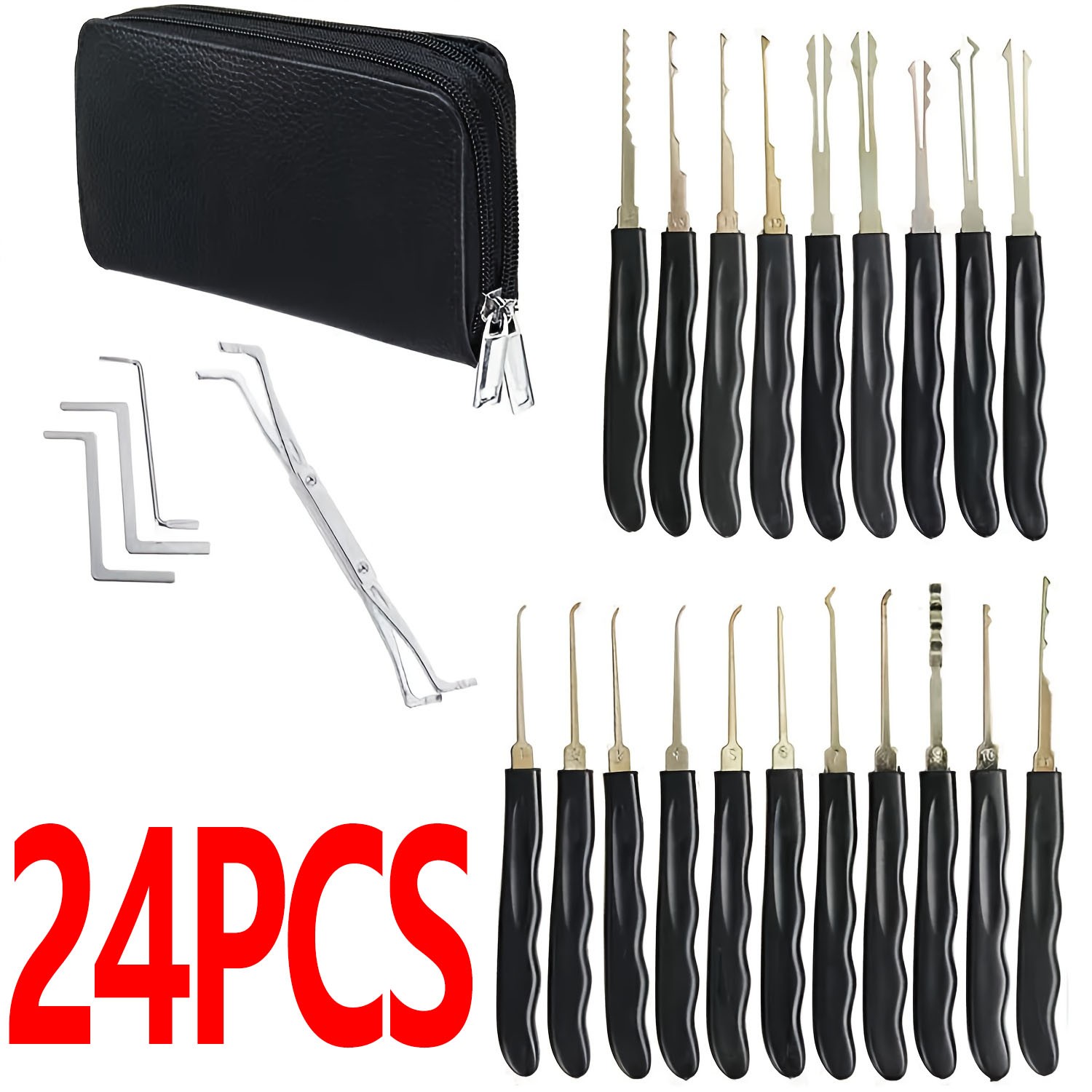 24PCS Universal Car Door Lock Repair Tool Kit Professional Maintenance Case Set