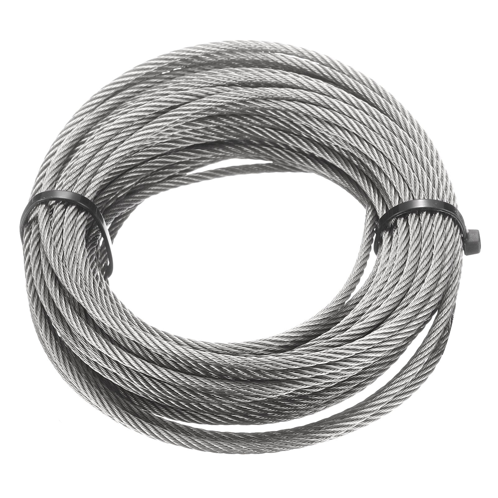33ft (10M) 3mm Stainless Steel Wire Rope 7×7 Strand with 20pcs Loop Sleeves