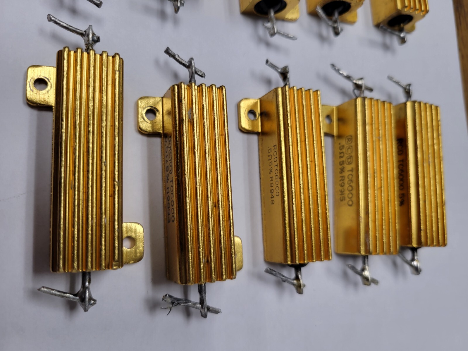Resistors .5 OHM 50 Watt 5% RCD TC6000 (10PCS) USED TESTED ALUMINUM HOUSING type