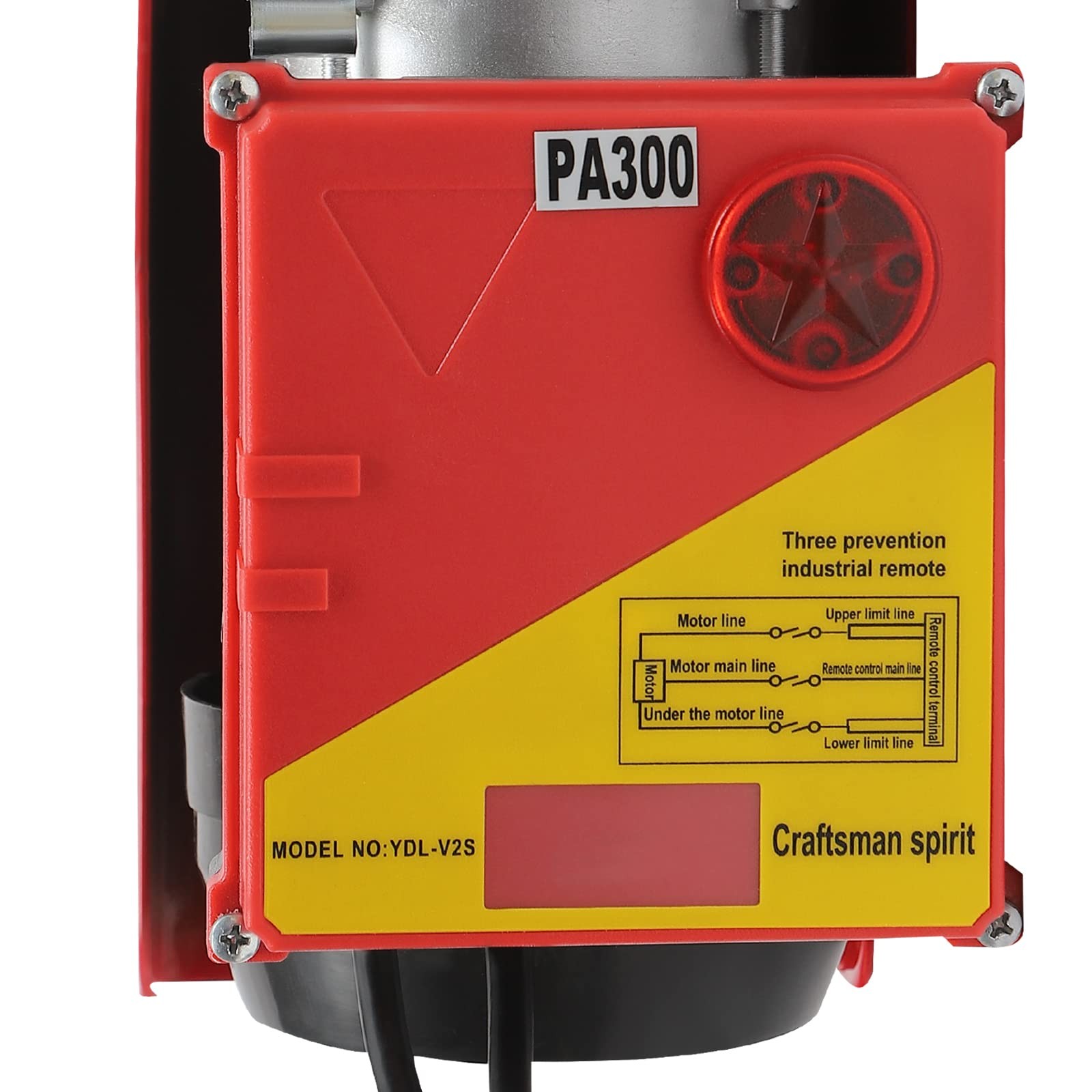 660LBS Electric Hoist with Wireless Controller and Slings 110V 650W 20-39 FT