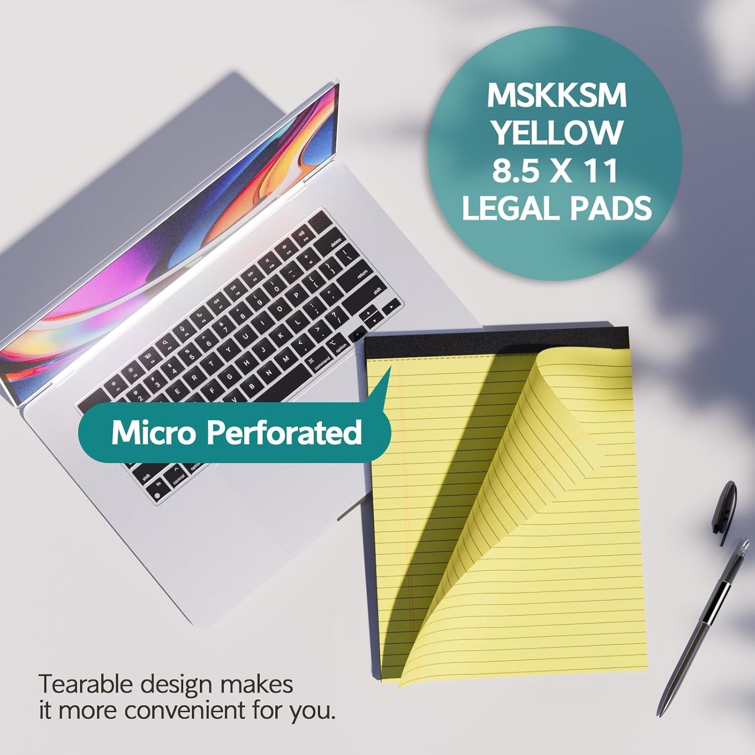 Legal Pads 8.5 x 11, 6 Pack Yellow Note Pads 8.5 x 11 Writing Pads, Wide Rule…