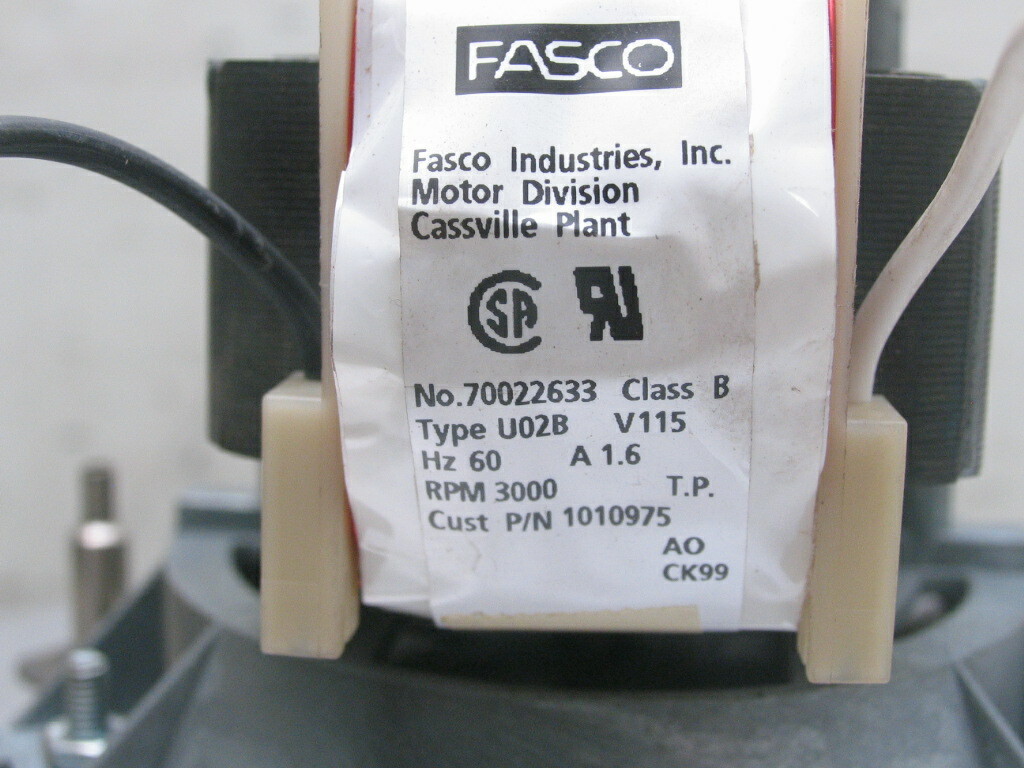FASCO 7002-2633 Draft Inducer Blower Motor 1010975 w/ male connectors