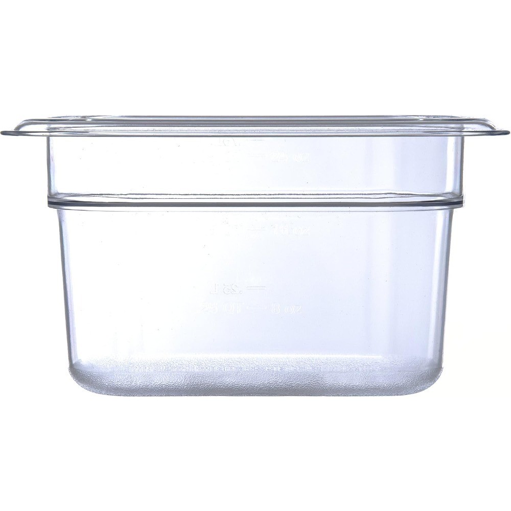Plastic Food Pan 1/9 Size 4 Inches Deep Clear