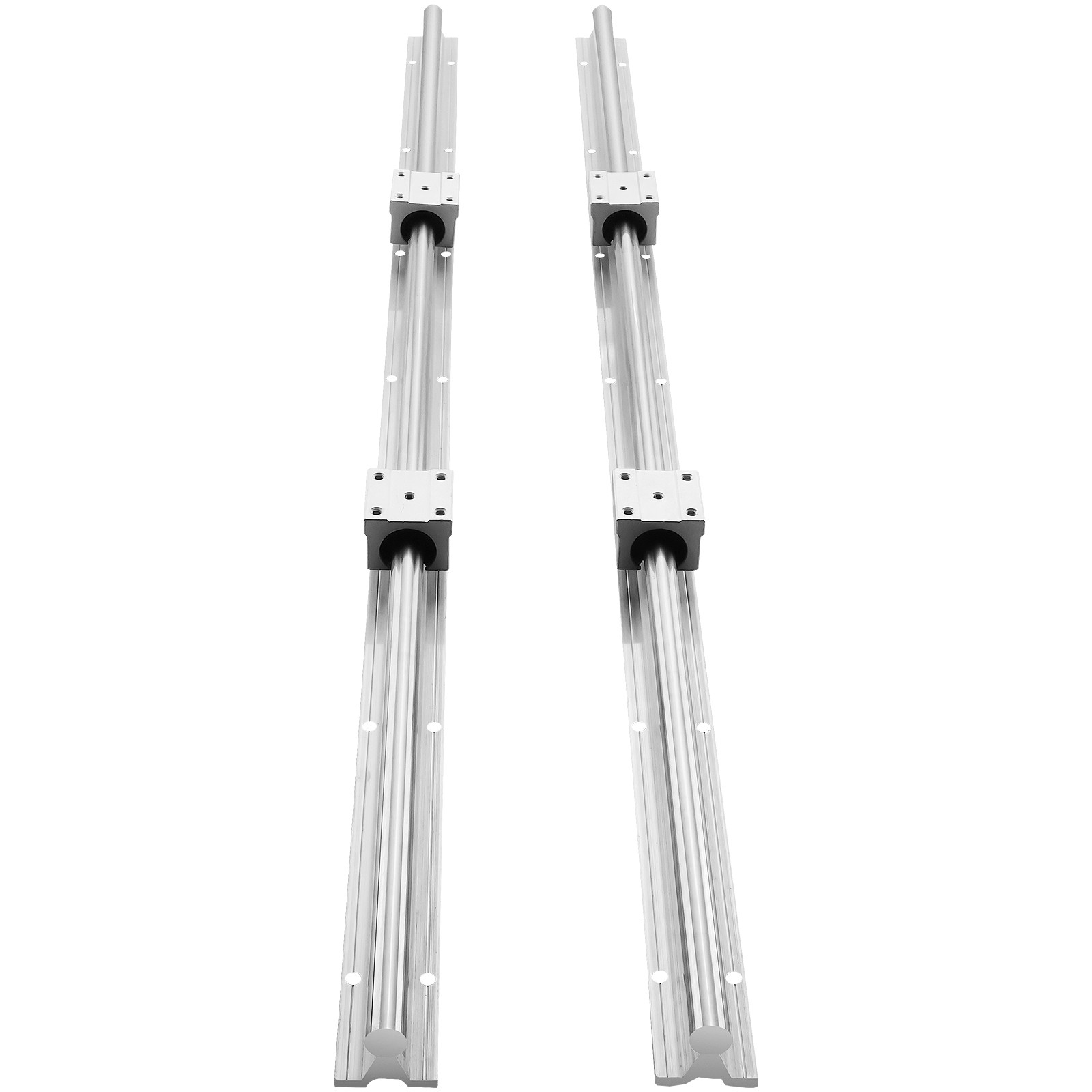 VEVOR 2PCS SBR16 1000mm Linear Guide Rail Slide Rail 4 PCS SBR16UU Bearing Block