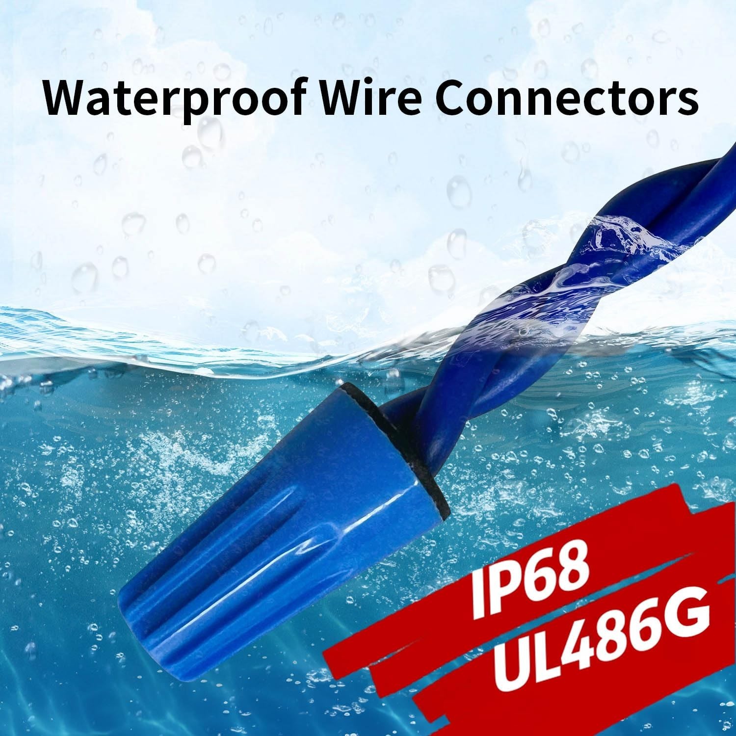 Waterproof Wire Connectors Nuts 100 pcs Landscape Lighting Connectors Waterpr…