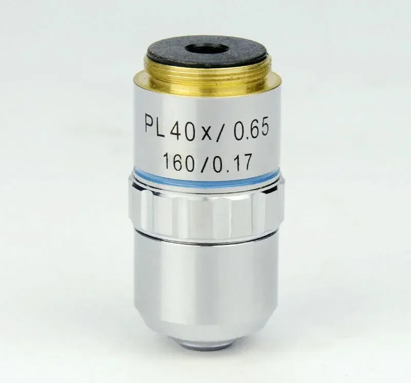 Plan Achromatic Objective Lens 4X 10X 40X 100X Pure Copper Material RMS Thread