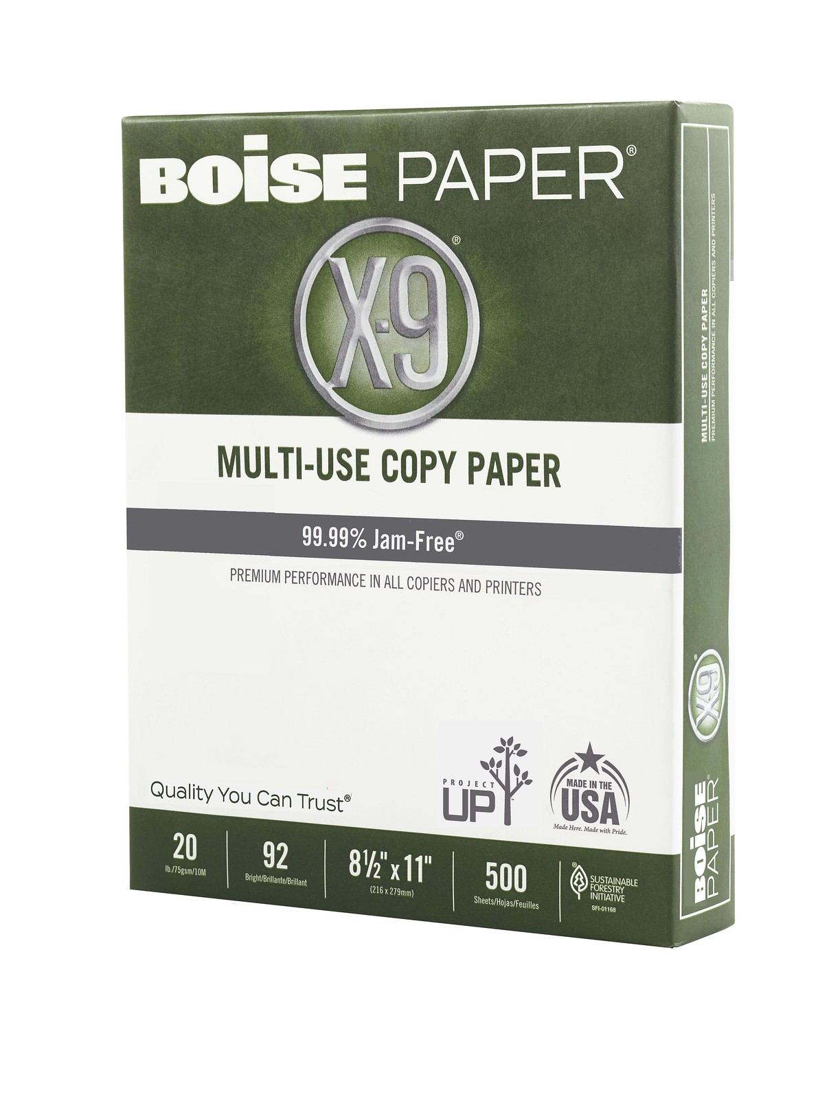 Boise X9 Printer & Copy Paper, 10 Reams, White, Letter (8.5″ x 11″), 5000 Sheets