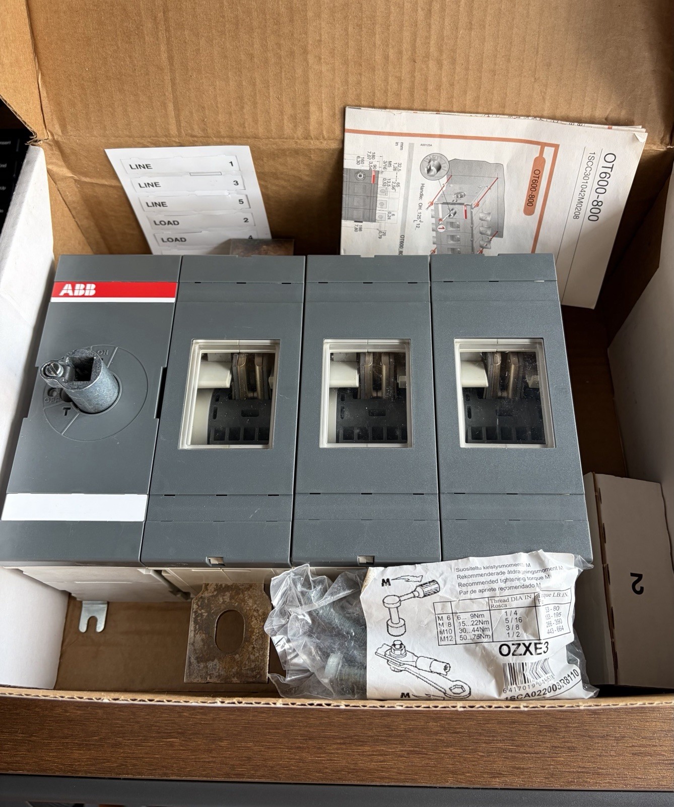 ABB OT600U03 Brand New Switch Disconnector Fast Delivery By UPS/DHL