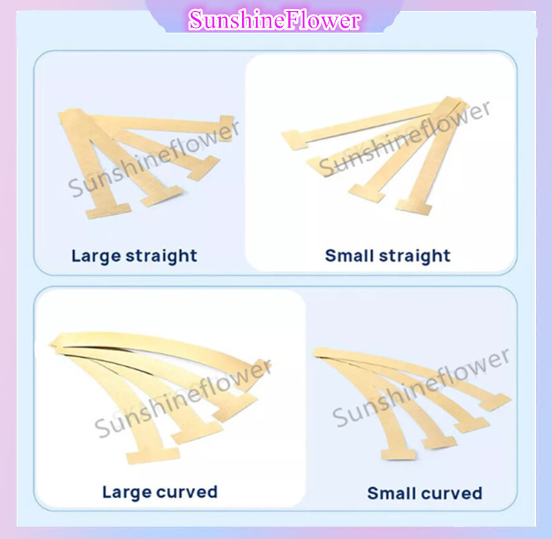 20Pcs/Bag Dental Matrix T-Bands Curved/Straight Brass Tooth Restoration 0.05mm