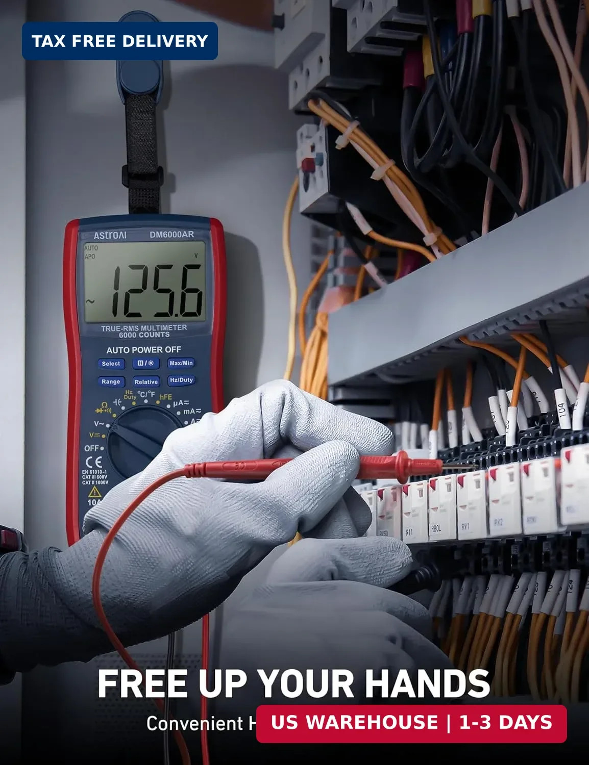 AstroAI Digital Multimeter, True RMS 6000 Counts Auto-Ranging Volt Meter for Aut